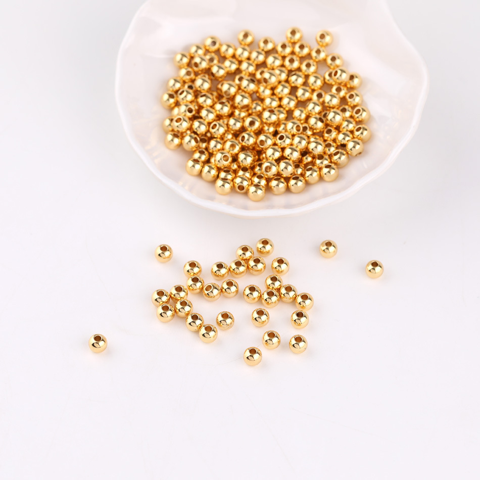 100 Pieces/Bag-14K gold-plated copper beads spacer beads diy handmade jewelry accessories