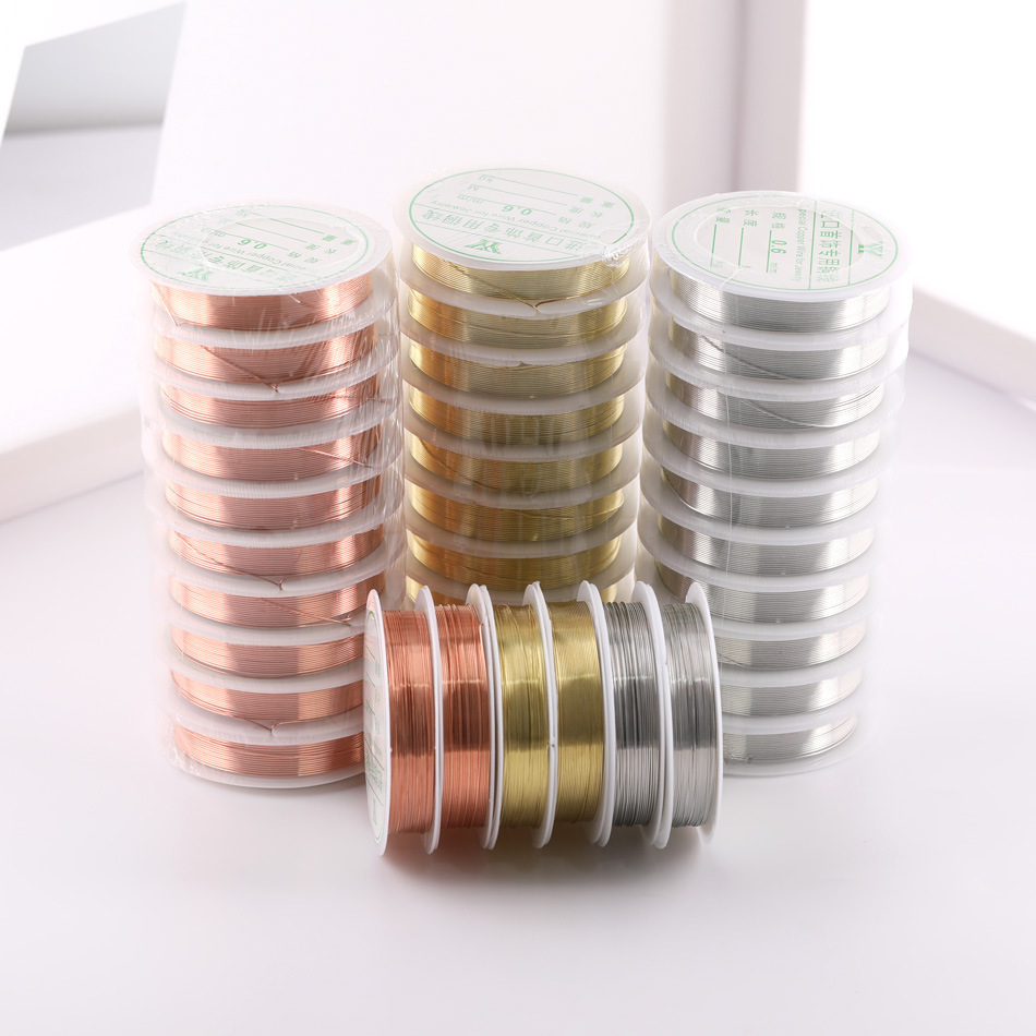 5 Rolls/Pack-diy copper wire letter ring winding copper wire beading wire