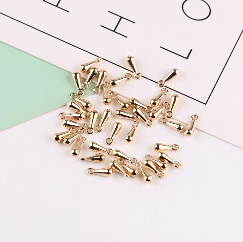 50 Pieces/Bag-Extension chain end water drop small pendant tail chain DIY jewelry accessories