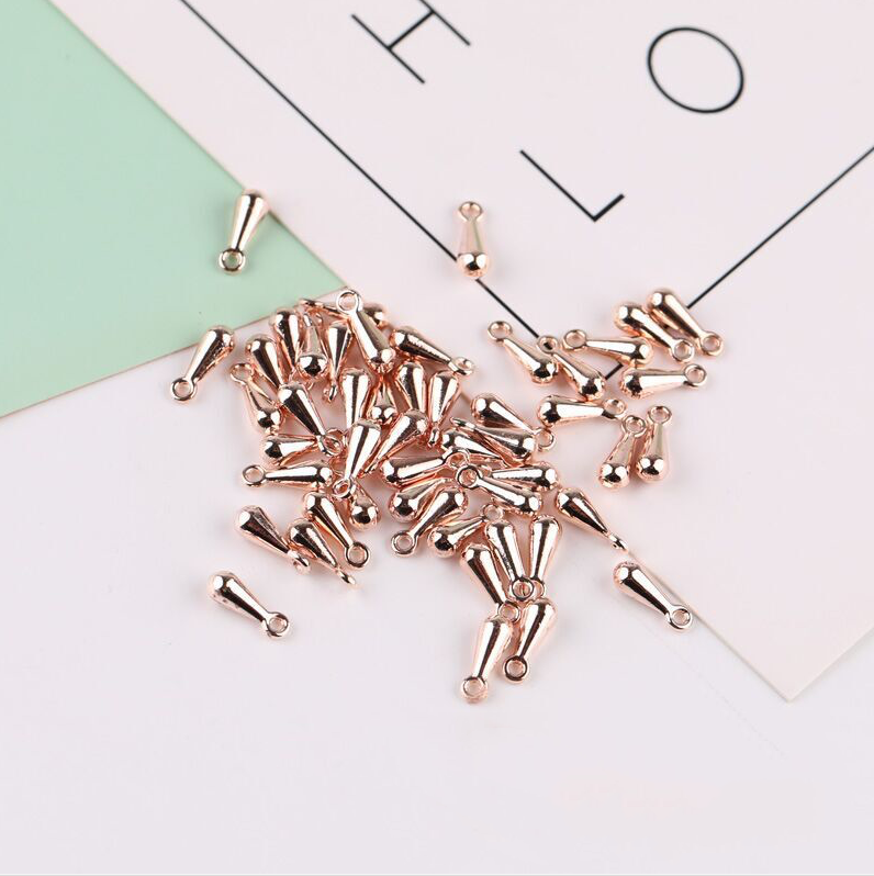 50 Pieces/Bag-Extension chain end water drop small pendant tail chain DIY jewelry accessories