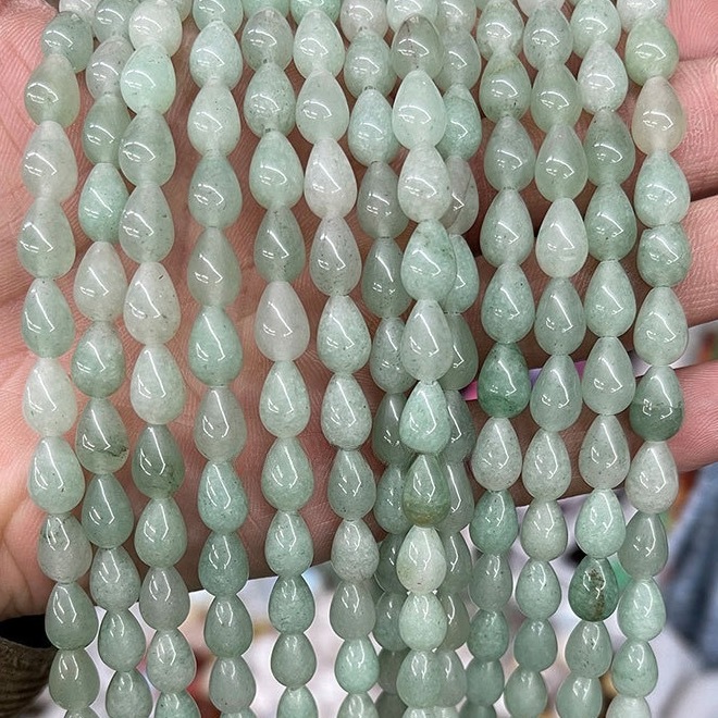 6*9mm water drop beads crystal agate straight hole water drop beads