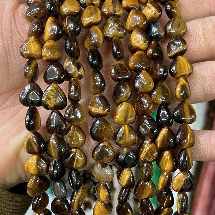 10*4mm peach heart loose beads crystal agate love