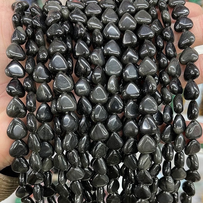 10*4mm peach heart loose beads crystal agate love