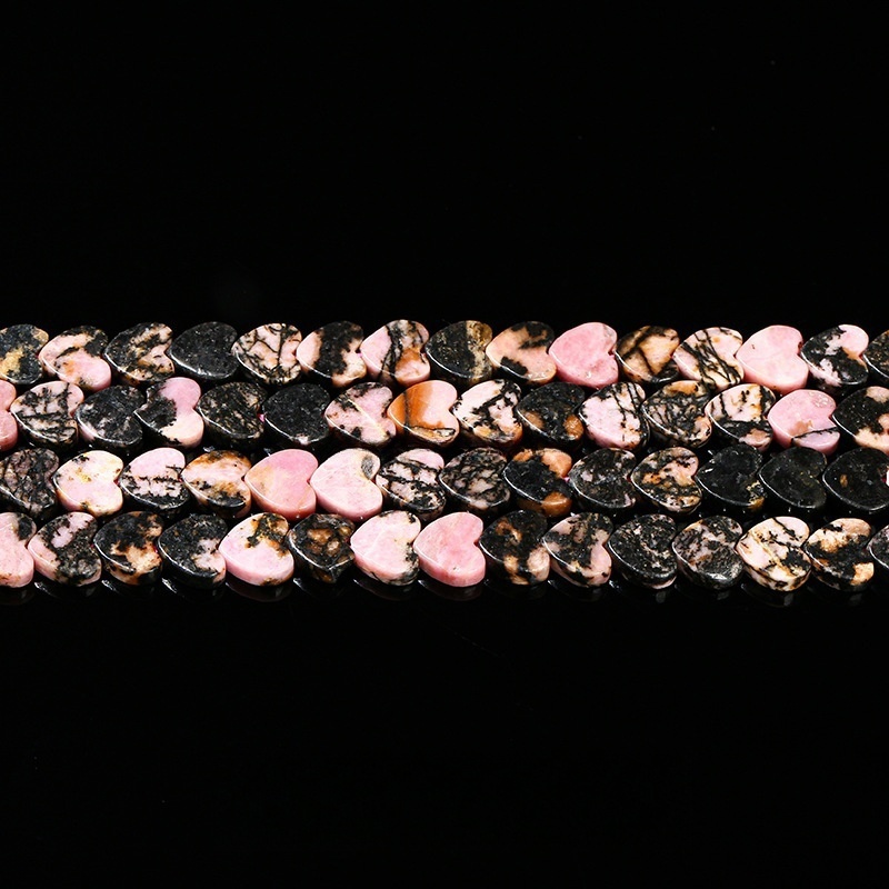 6mm Natural jade heart shaped loose beads crystal peach heart beads