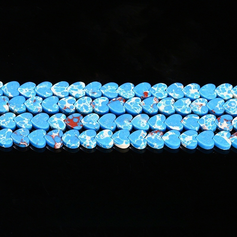 6mm Natural jade heart shaped loose beads crystal peach heart beads