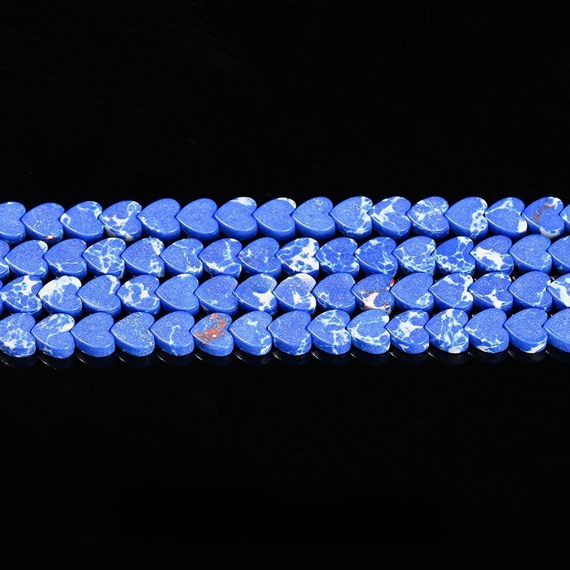 6mm Natural jade heart shaped loose beads crystal peach heart beads