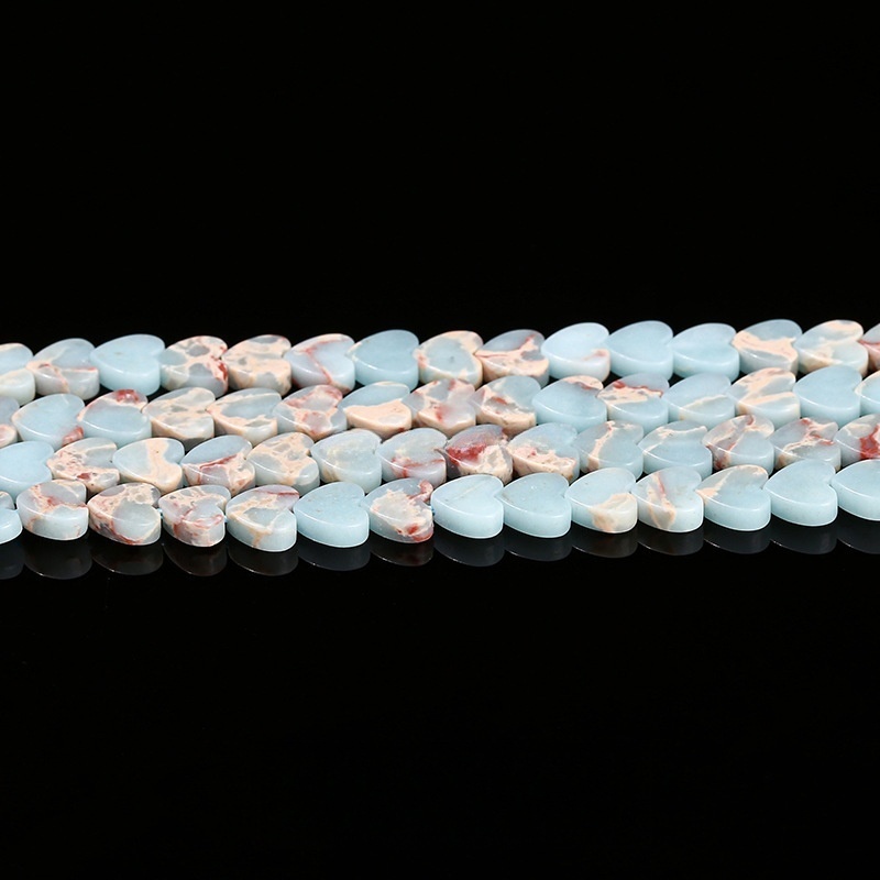 6mm Natural jade heart shaped loose beads crystal peach heart beads
