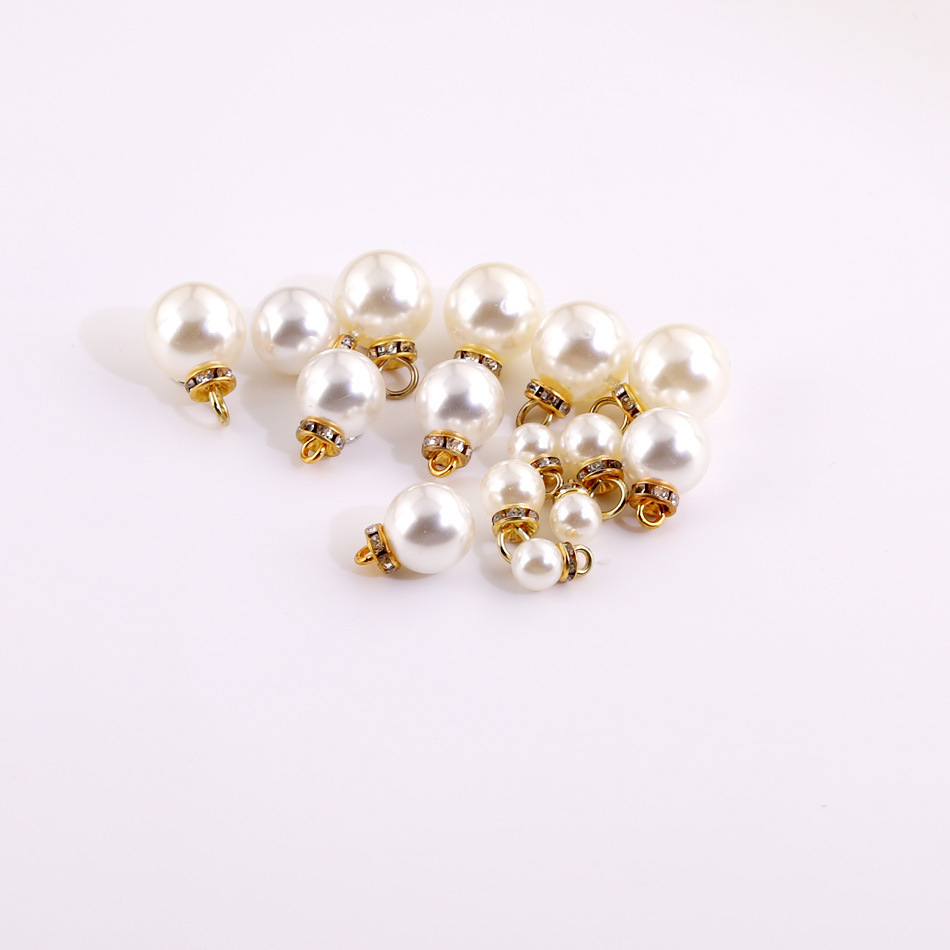 50 Pieces/Bag-imitation pearl pendant sheep eye pearl diamond pendant