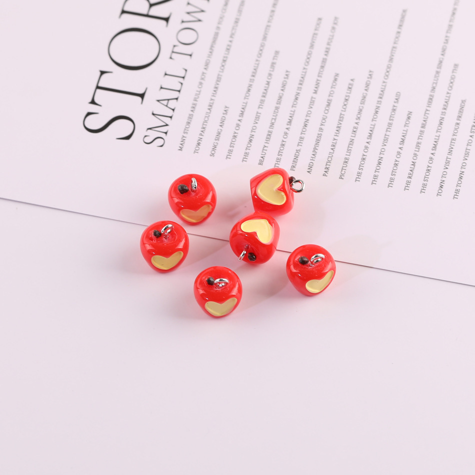 25 Pieces/Bag-simulated fruit three-dimensional resin pendant DIY handmade jewelry accessories