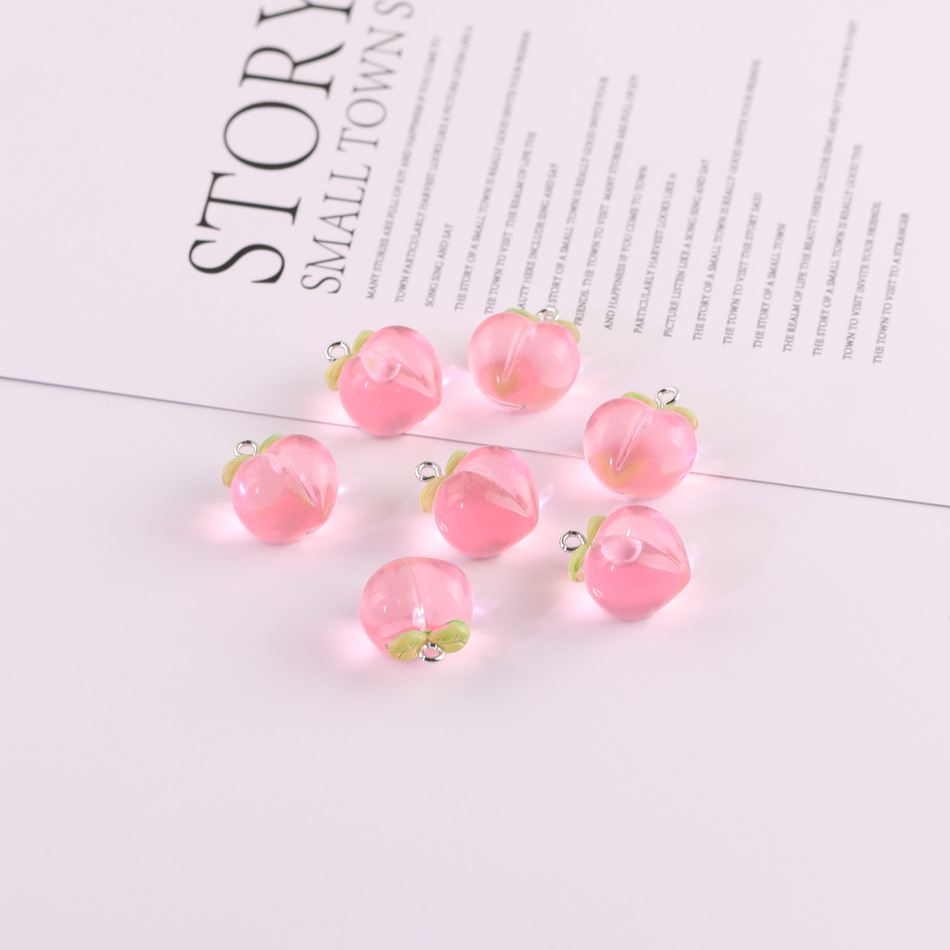 25 Pieces/Bag-simulated fruit three-dimensional resin pendant DIY handmade jewelry accessories