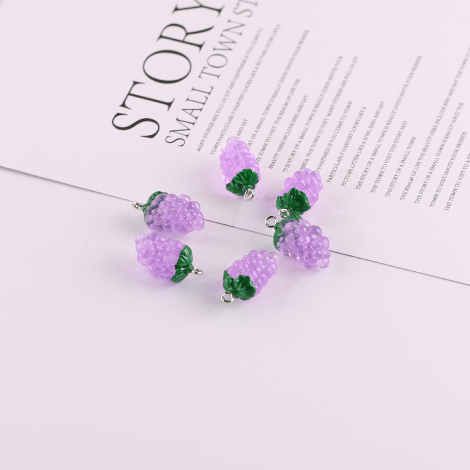 25 Pieces/Bag-simulated fruit three-dimensional resin pendant DIY handmade jewelry accessories