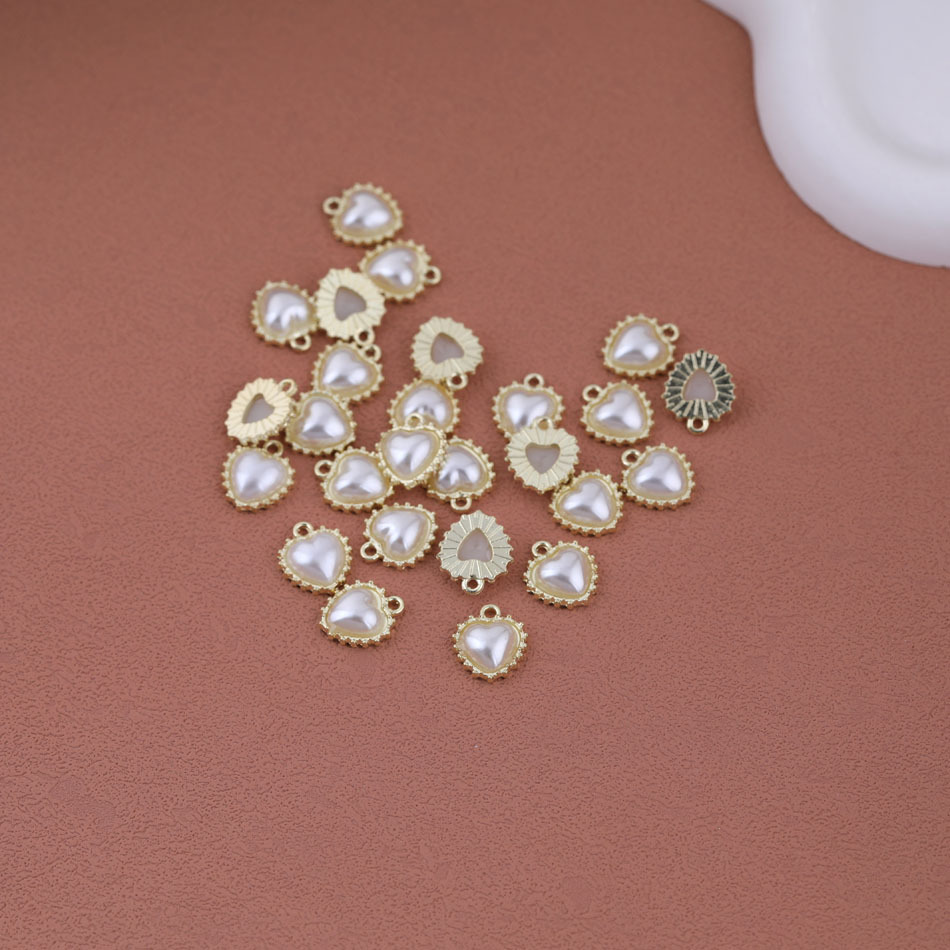 50 Pieces/Bag-imitation pearl morning glory wind chime pendant loose beads