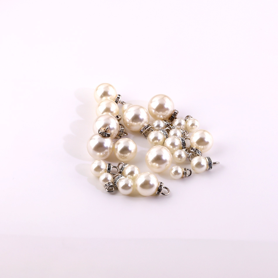 50 Pieces/Bag-imitation pearl pendant sheep eye pearl diamond pendant
