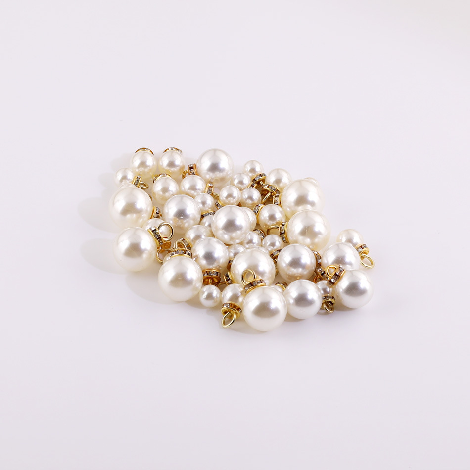 50 Pieces/Bag-imitation pearl pendant sheep eye pearl diamond pendant