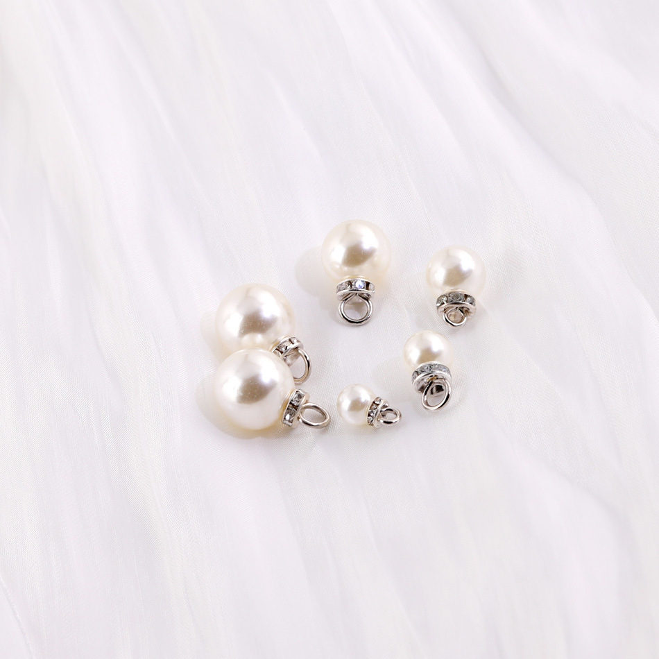 50 Pieces/Bag-imitation pearl pendant sheep eye pearl diamond pendant