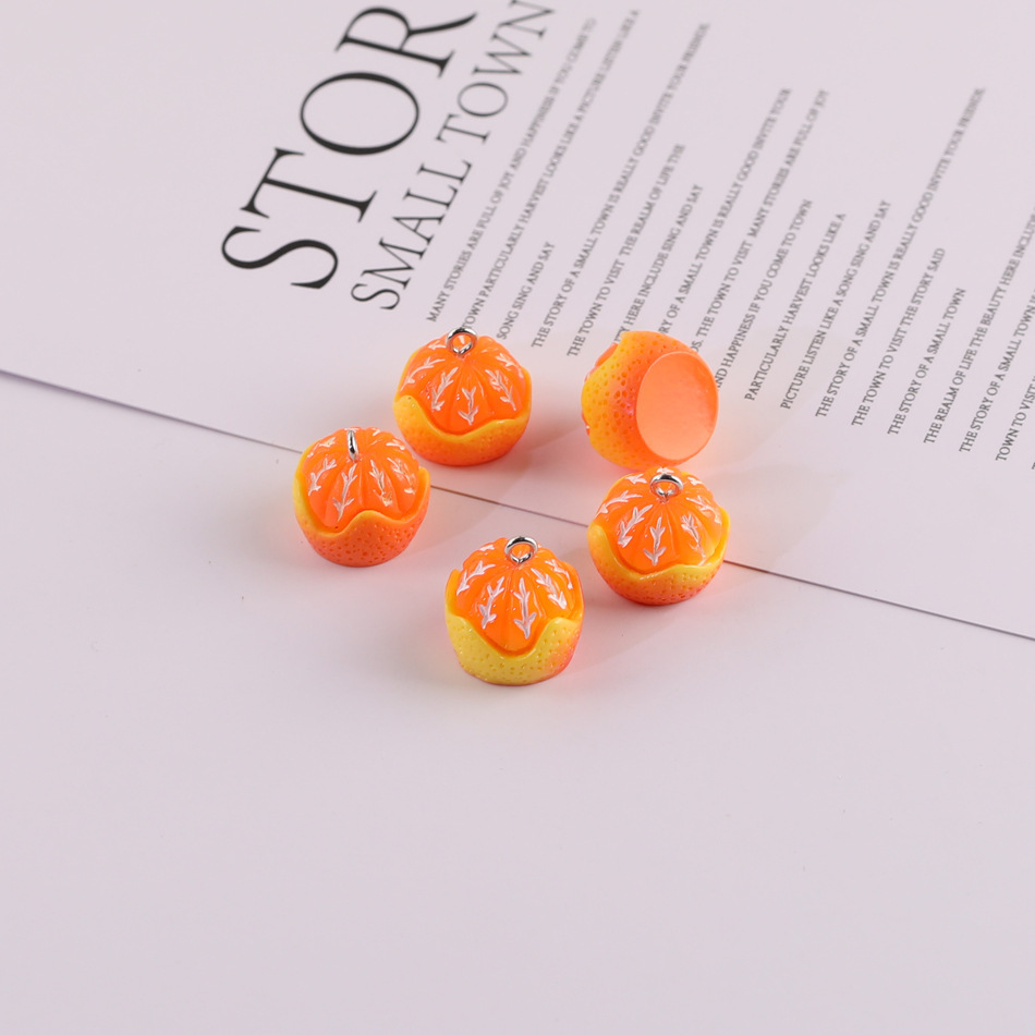 25 Pieces/Bag-simulated fruit three-dimensional resin pendant DIY handmade jewelry accessories