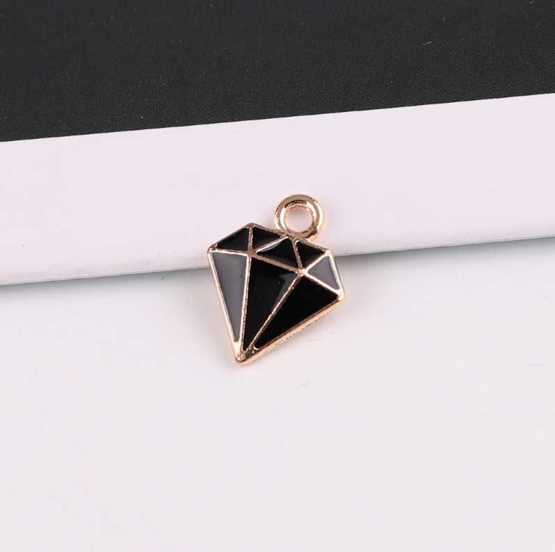 10 Pieces/Bag-alloy oil drip black and white Chanel style high heels pendant