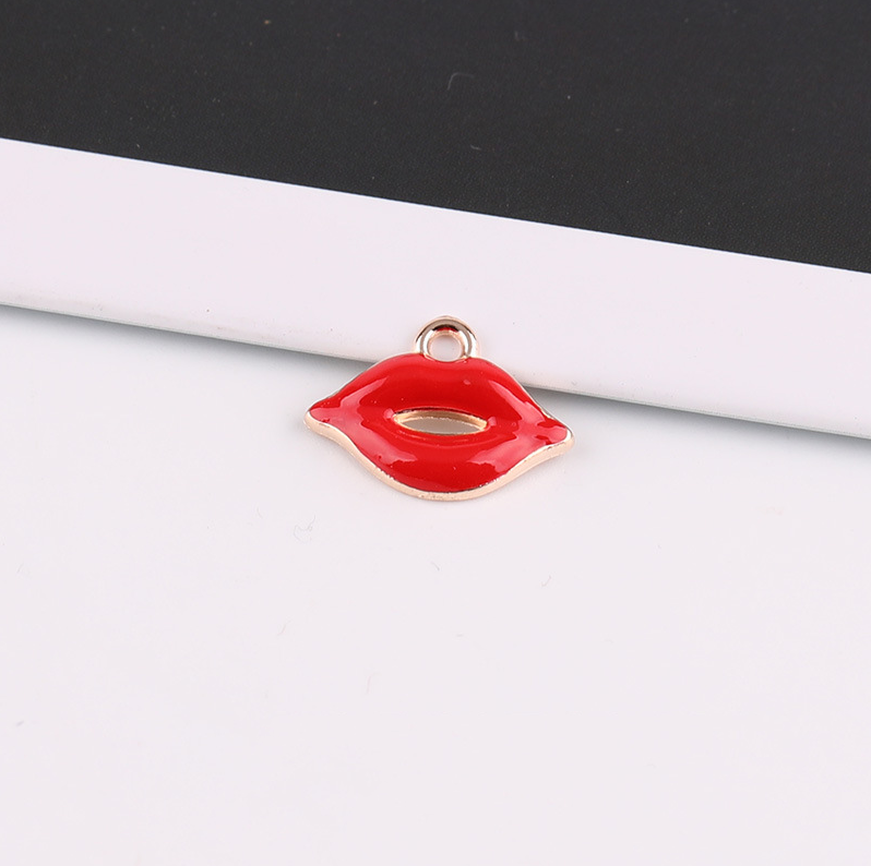 10 Pieces/Bag-alloy oil drip black and white Chanel style high heels pendant