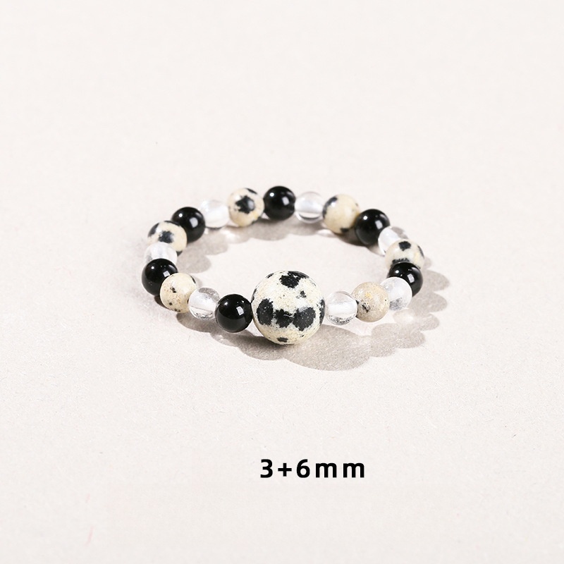 Natural Stone Crystal Round Elastic Ring