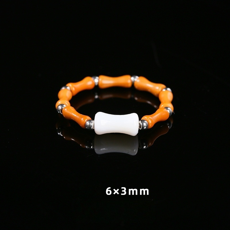 Olive core + natural stone ring