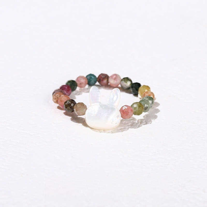 Shell + Natural Stone Ring