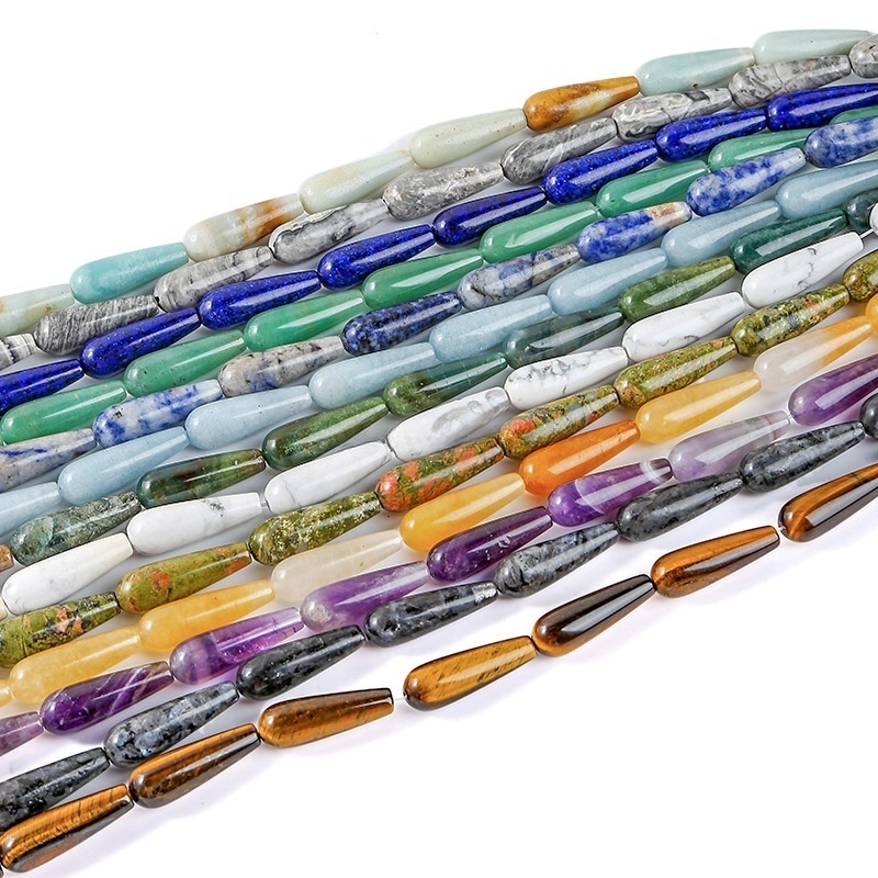 10*30mm agate jade straight hole teardrop shaped loose beads