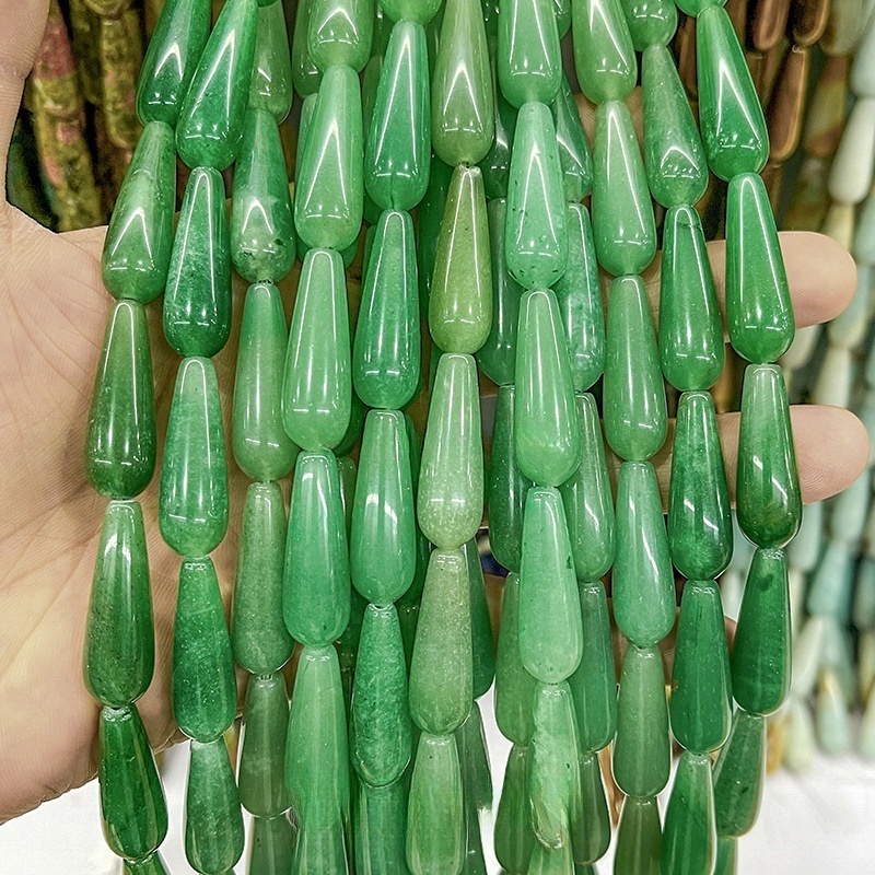 10*30mm agate jade straight hole teardrop shaped loose beads