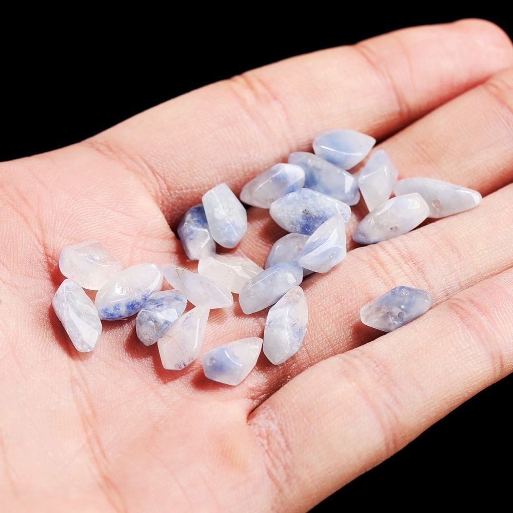 10pcs/bag Natural blue line stone crushed stone beads with holes