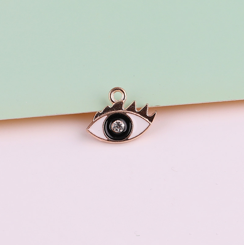 10 Pieces/Bag-DIY jewelry accessories alloy oil drop imitation pearl love shell pendant