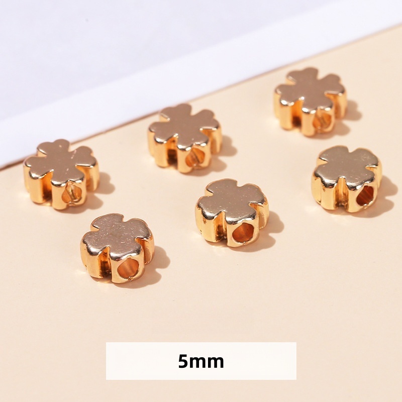 50pcs/bag 14/18K gold-plated jewelry spacers and copper accessories