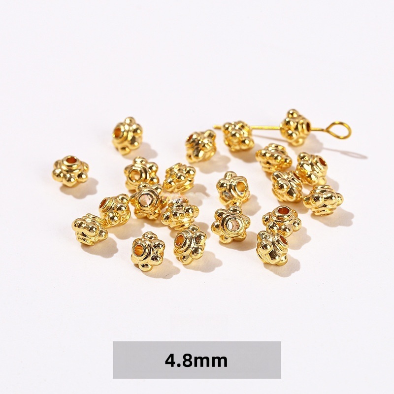 50pcs/bag 14/18K gold-plated jewelry spacers and copper accessories