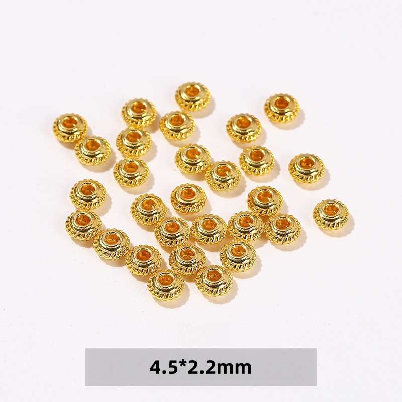 50pcs/bag 14/18K gold-plated jewelry spacers and copper accessories