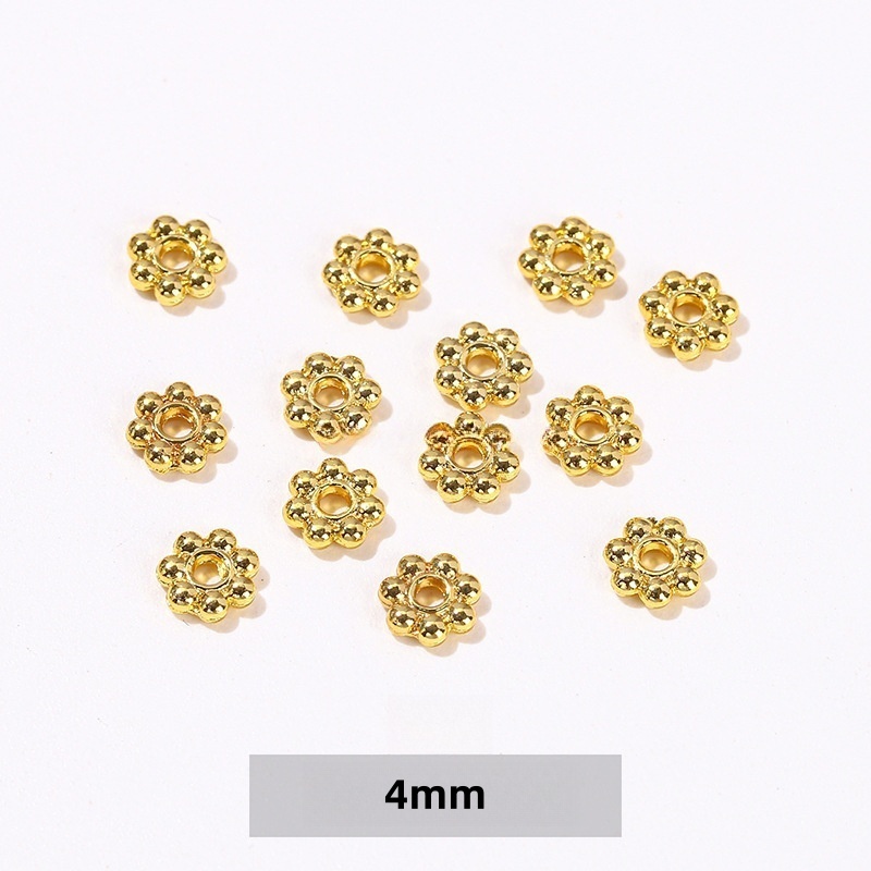 50pcs/bag 14/18K gold-plated jewelry spacers and copper accessories