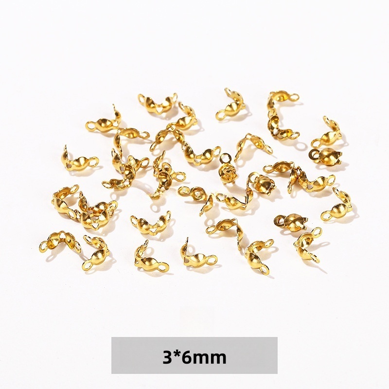 50pcs/bag 14/18K gold-plated jewelry spacers and copper accessories