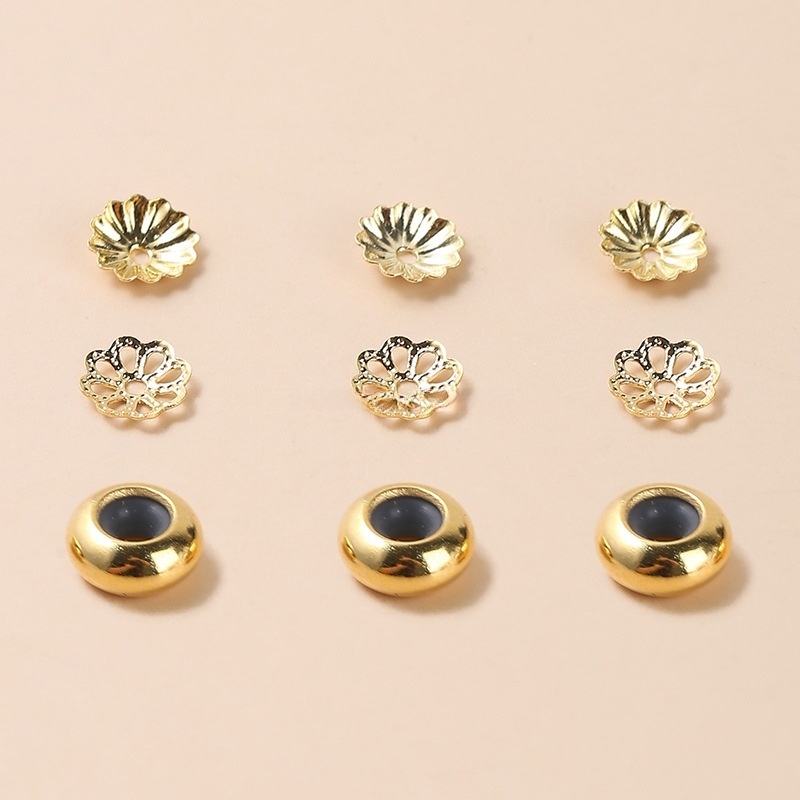 50pcs/bag 14/18K gold-plated jewelry spacers and copper accessories