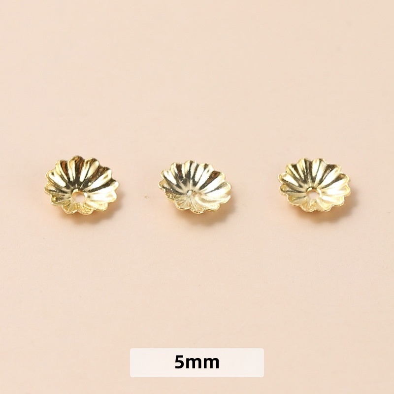 50pcs/bag 14/18K gold-plated jewelry spacers and copper accessories
