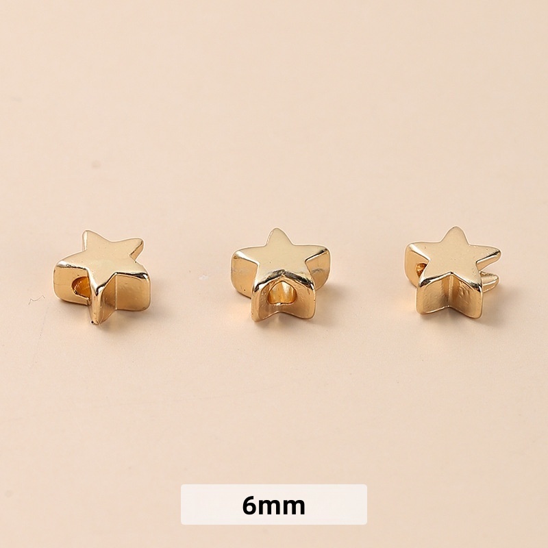50pcs/bag 14/18K gold-plated jewelry spacers and copper accessories