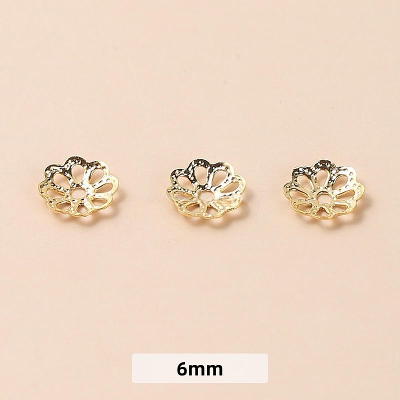 50pcs/bag 14/18K gold-plated jewelry spacers and copper accessories