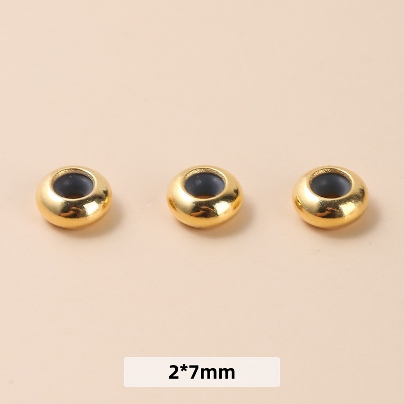 50pcs/bag 14/18K gold-plated jewelry spacers and copper accessories