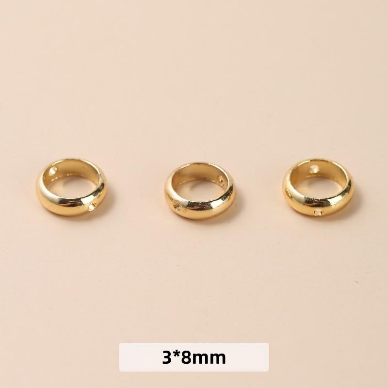 50pcs/bag 14/18K gold-plated jewelry spacers and copper accessories