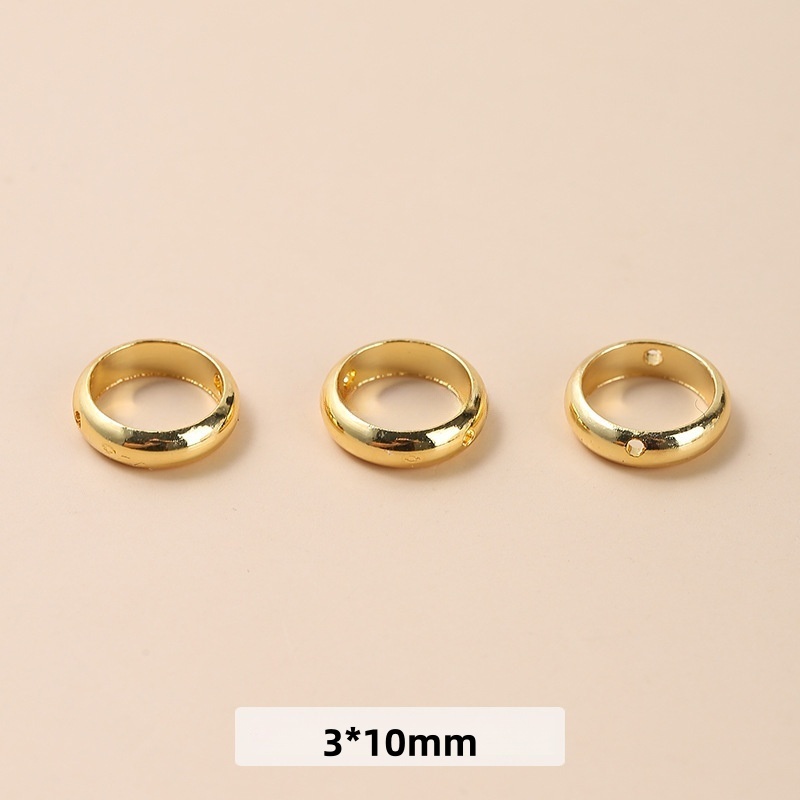 50pcs/bag 14/18K gold-plated jewelry spacers and copper accessories