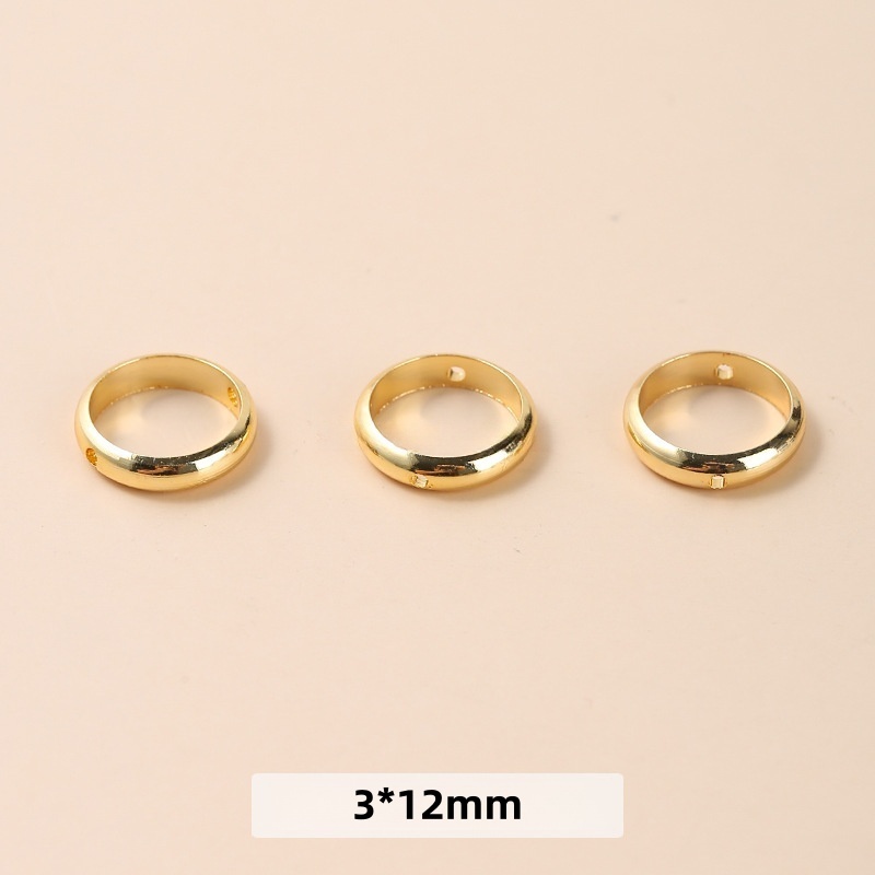 50pcs/bag 14/18K gold-plated jewelry spacers and copper accessories