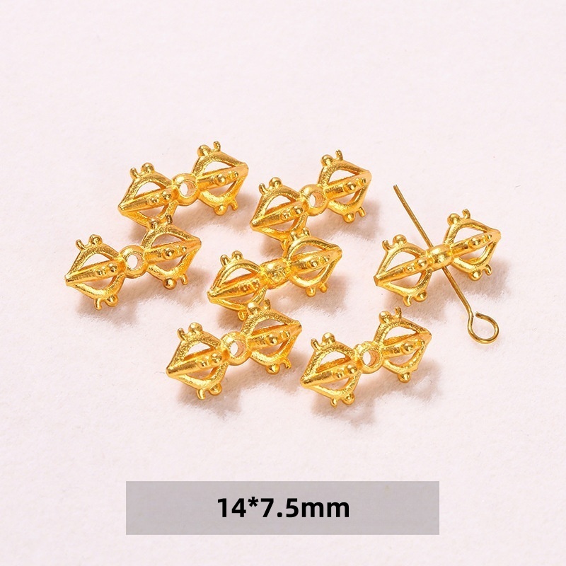 10pcs/bag S925 silver plated with 24K gold DIY jewelry accessories