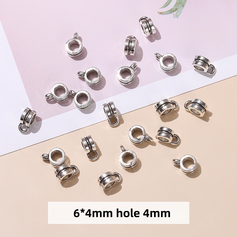 50pcs/bag Alloy Tibetan silver round beads loose beads