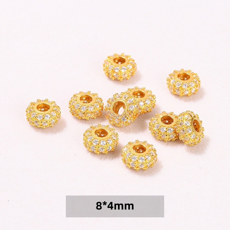 10pcs/bag S925 silver plated with 24K gold DIY jewelry accessories
