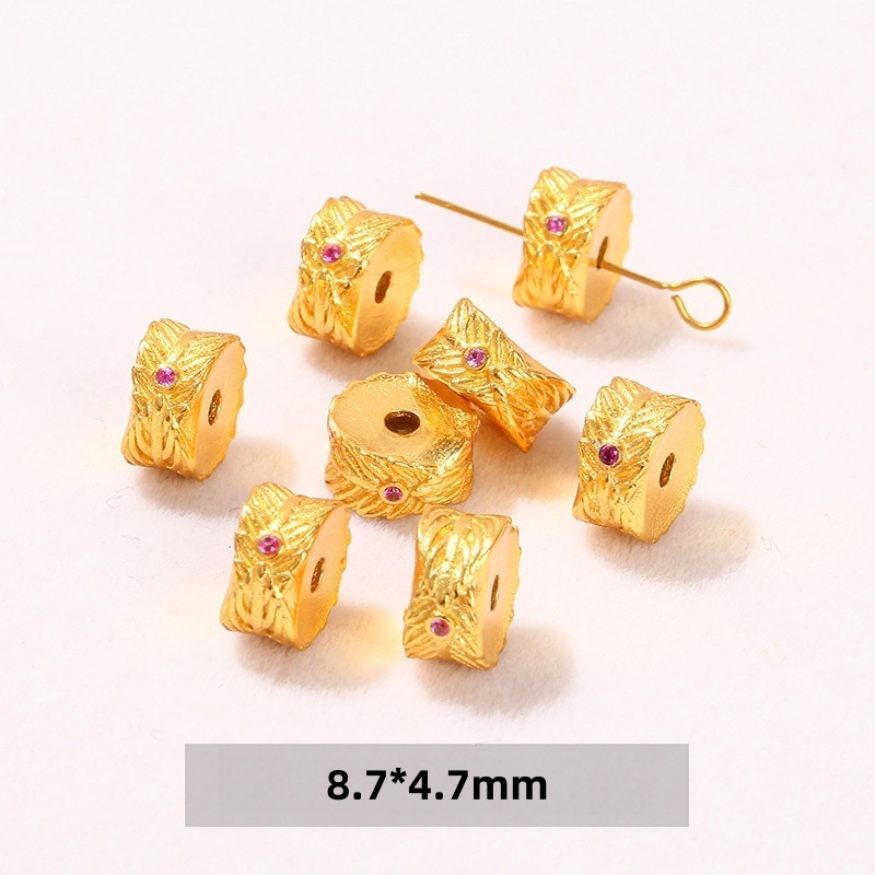 10pcs/bag S925 silver plated with 24K gold DIY jewelry accessories