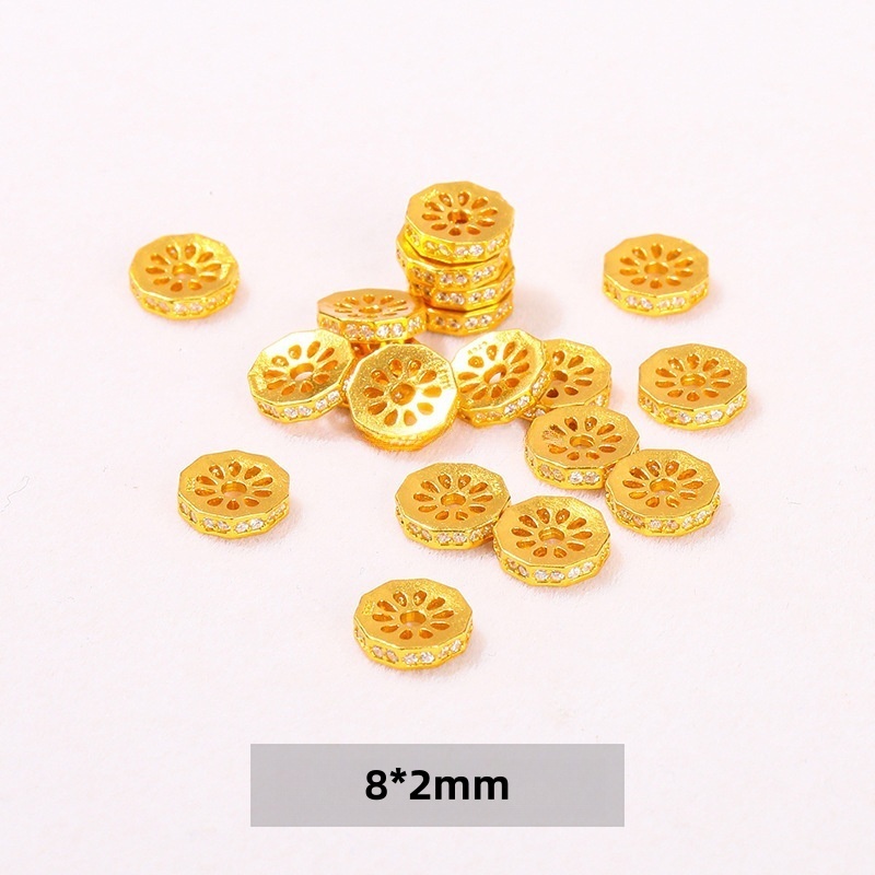 10pcs/bag S925 silver plated with 24K gold DIY jewelry accessories