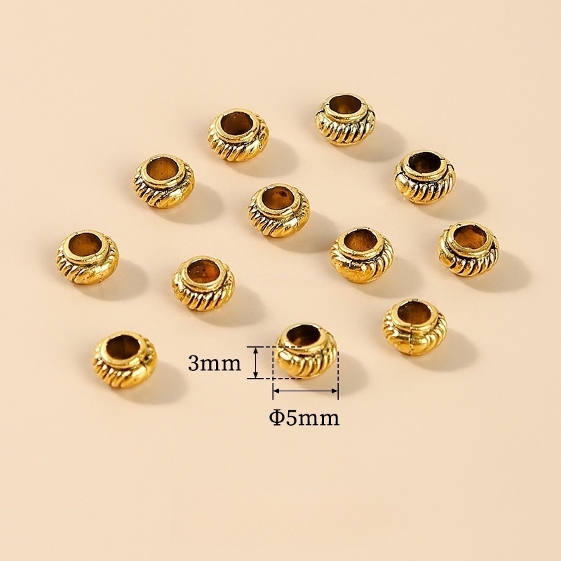 50pcs/bag Alloy diamond ring spacer bead DIY jewelry accessories