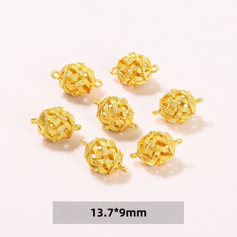 10pcs/bag S925 silver plated with 24K gold DIY jewelry accessories