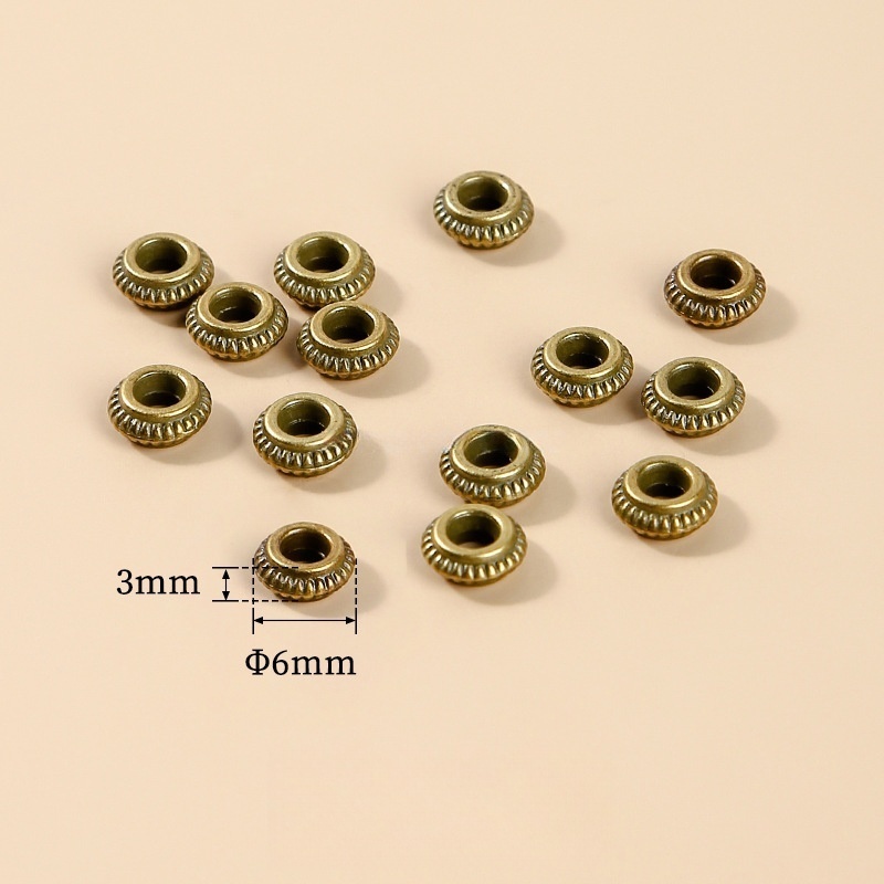 50pcs/bag Alloy diamond ring spacer bead DIY jewelry accessories